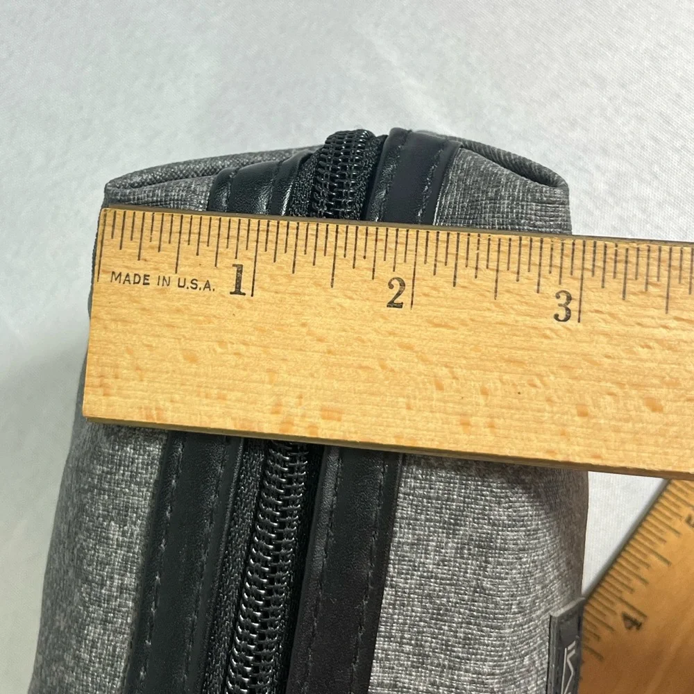 TUMI Toiletry Case Mini Gray/Black by TUMI for Delta